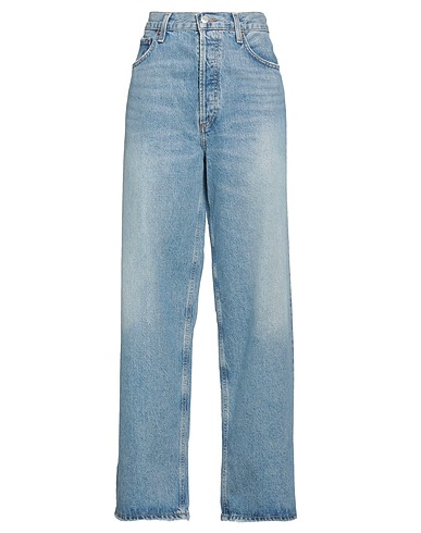 AGOLDE Denim trousers Blue 67% Organic cotton, 22% Recycled lyocell, 11% Recycled cotton