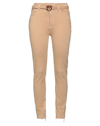 PINKO Denim trousers Beige 38% Cotton, 33% Viscose, 22% Lyocell, 5% Elastomultiester, 2% Elastane