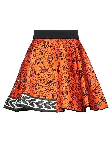 FAUSTO PUGLISI Mini skirt Orange 62% Viscose, 35% Acetate, 3% Elastane