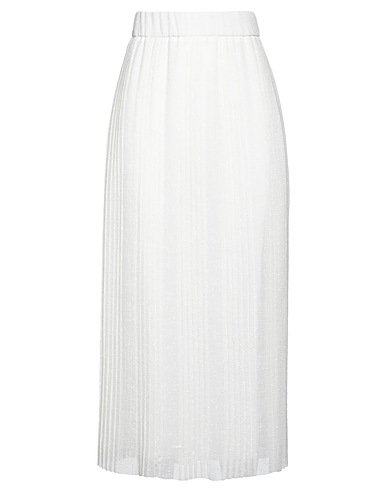 PESERICO Maxi Skirts White 100% Polyester