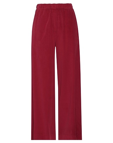 TREBARRABI® Casual trouser Burgundy 98% Cotton, 2% Elastic fibres