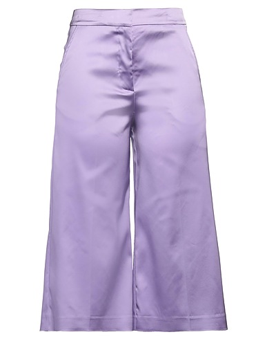 SEMICOUTURE Casual trouser Lilac 74% Acetate, 23% Polyamide, 3% Elastane