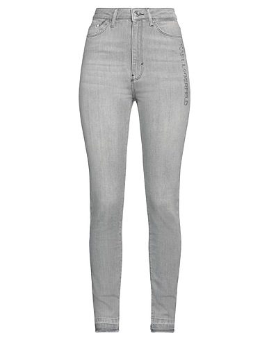 KARL LAGERFELD Denim pants Grey 99% Cotton, 1% Elastane
