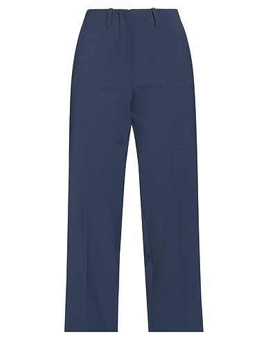 ALYSI Casual trouser Navy blue 53% Polyester, 43% Virgin Wool, 4% Elastane