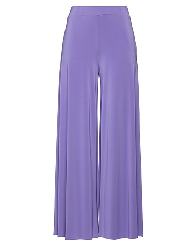 KAOS Casual pants Purple 75% Acetate, 18% Polyamide, 7% Elastane