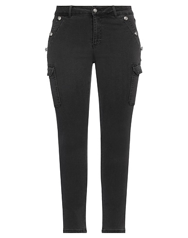 MORGAN DE TOI Denim trousers Charcoal 65% Cotton, 30% Polyester, 3% Viscose, 2% Elastane