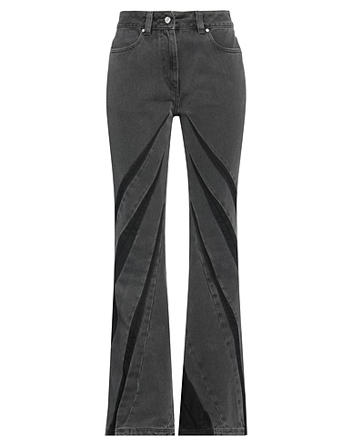 DION LEE Denim pants Black 100% Cotton