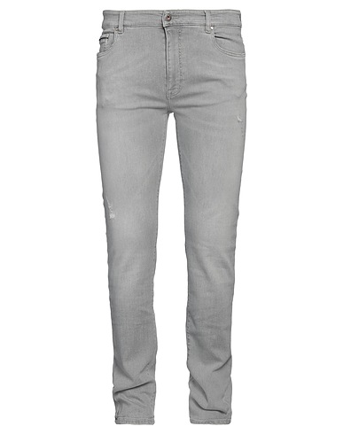 TELERIA ZED Pantaloni jeans Grigio 99% Cotone, 1% Elastan