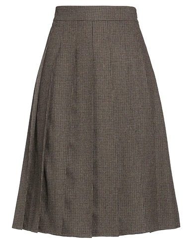 LE 17 SEPTEMBRE Midi skirt Chocolate brown 50% Wool, 50% Polyester