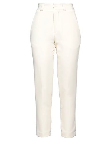 HEVÒ Casual pants Ivory 89% Polyester, 11% Elastic fibres