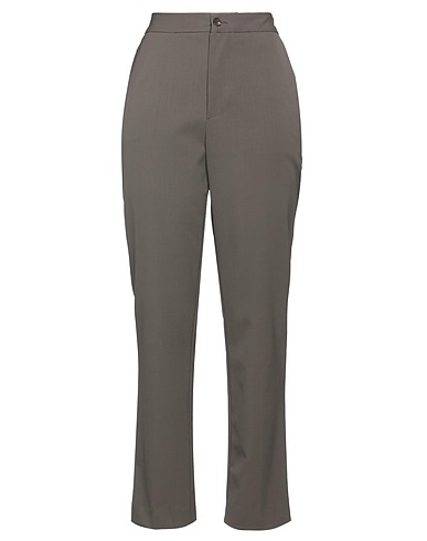 HEVÒ Casual trouser Dark brown 53% Virgin Wool, 44% Polyacrylic, 3% Elastane