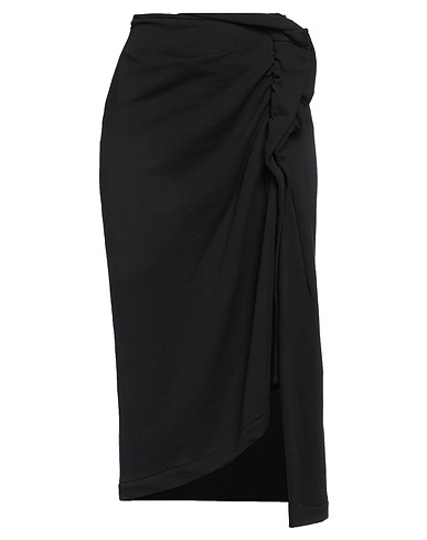 DRIES VAN NOTEN Midi skirt NERO 100% Cotton