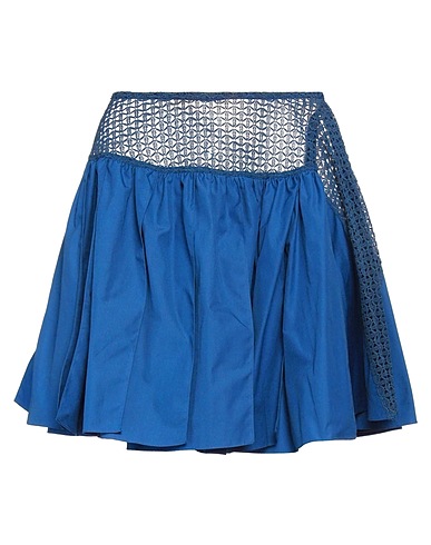 ALAÏA Mini skirt Slate blue 100% Cotton