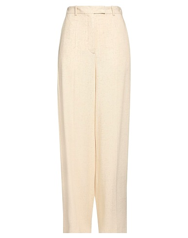 RÓHE Casual pants Beige 95% Viscose, 5% Silk
