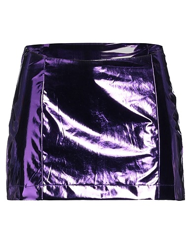 PATRIZIA PEPE SERA Mini skirt Purple 100% Polyurethane, Polyester, Elastane