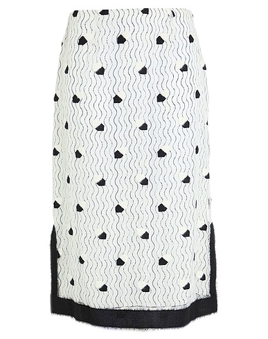 MARCO DE VINCENZO Midi skirt White 57% Polyamide, 43% Polyester, Silk, Mohair wool, Viscose