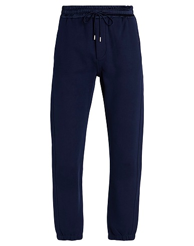SAINT LAURENT Pantalone Blu notte 100% Cotone, Acetato, Viscosa, Pelle di bovino