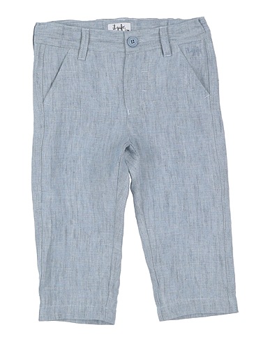 IL GUFO Casual trouser Slate blue 100% Linen