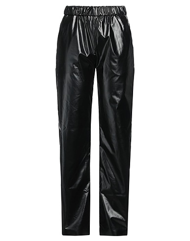 KASSL EDITIONS Casual trouser Black 61% Polyurethane, 39% Cotton