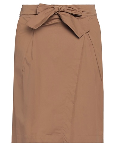ALESSIA SANTI Midi skirt Khaki 66% Cotton, 31% Polyamide, 3% Elastane