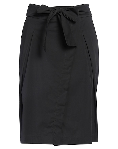 ALESSIA SANTI Midi skirt NERO 66% Cotton, 31% Polyamide, 3% Elastane