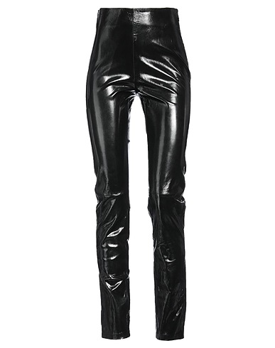 MAISON ULLENS Casual pants Black 100% Calfskin