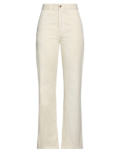 NILI LOTAN Denim pants Cream 100% Cotton