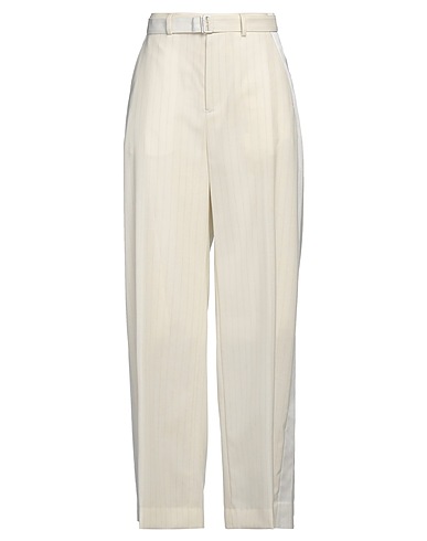 SACAI Casual pants Ivory 70% Polyester, 30% Wool