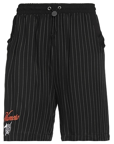 NUMERO 00 Shorts & Bermuda Black 100% Polyester, Viscose, Acrylic