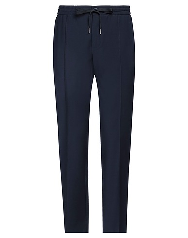 BRIAN DALES Casual pants Midnight blue 54% Polyester, 44% Wool, 2% Elastane