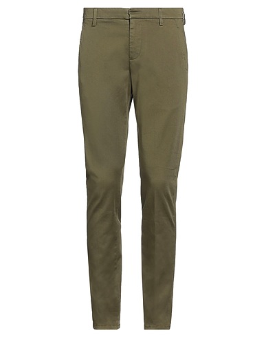 DONDUP パンツ ミリタリーグリーン コットン 98% / ポリウレタン 2%