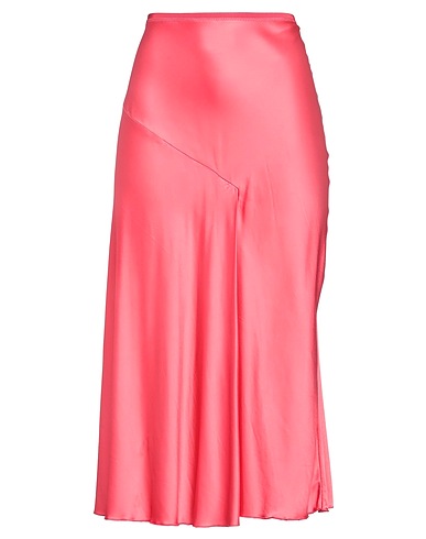 PATRIZIA PEPE Midi skirt Coral 67% Viscose, 28% Polyamide, 5% Elastane