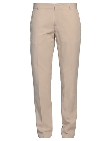 DANIELE ALESSANDRINI Casual trouser Beige 85% Viscose, 15% Linen