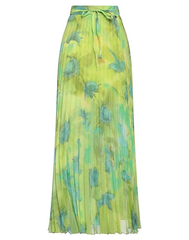 LIU •JO Maxi Skirts Light green 100% Polyester, Viscose