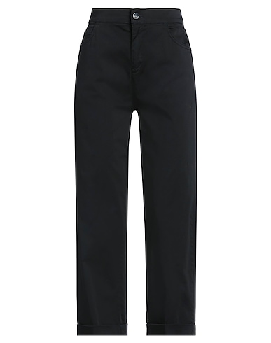 KAOS JEANS Casual trouser Black 96% Cotton, 4% Elastane