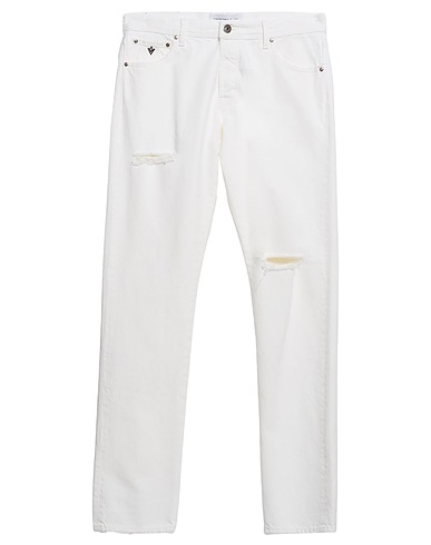 VICTORY GATE Pantaloni jeans Bianco 100% Cotone