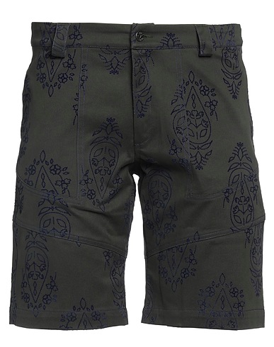 PARIA /FARZANEH Denim shorts Dark green 98% Cotton, 2% Elastane