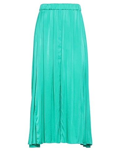 FORTE_FORTE Midi skirt Emerald green 94% Silk, 6% Elastane