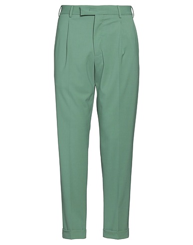 PT Torino Casual trouser Green 58% Virgin Wool, 38% Polyamide, 4% Elastane