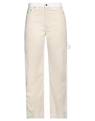 STELLA McCARTNEY Denim trousers Ivory 100% Cotton