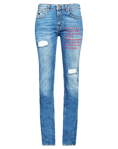 VICTORY GATE Denim trousers 98% Cotton, 2% Elastane