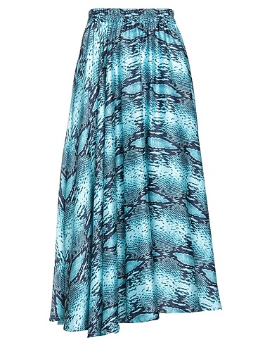 5 PROGRESS Long skirt Turquoise 100% Polyester