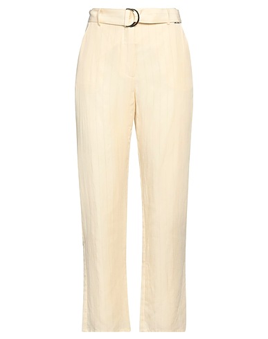 LIU •JO Casual trouser Ivory 78% Lyocell, 22% Linen