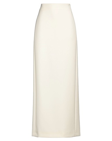 WARDROBE.NYC Maxi Skirts Cream 100% Virgin Wool