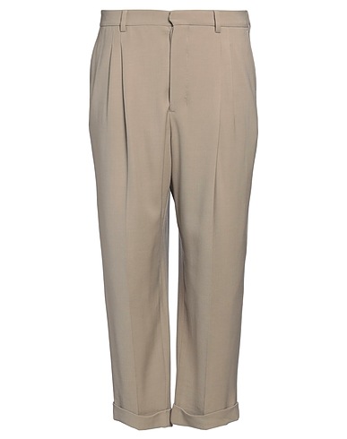 AMI ALEXANDRE MATTIUSSI Casual trouser Khaki 55% Viscose, 45% Virgin Wool