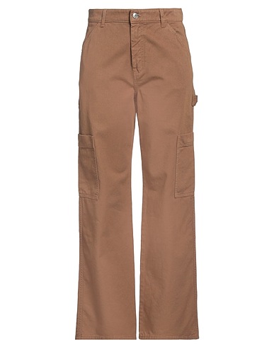 VICOLO Denim pants DENIM COUTURE Light brown 100% Cotton