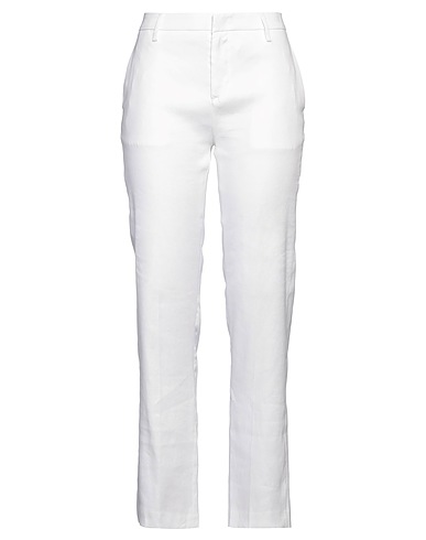 DONDUP Pantalone Bianco 56% Lino, 41% Viscosa, 3% Elastan
