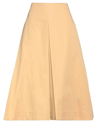 TORY BURCH Midi skirt Sand 100% Cotton