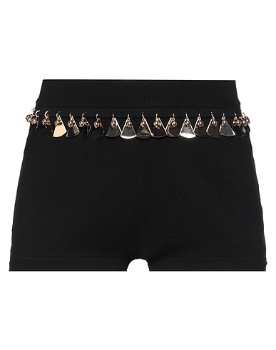 RABANNE Shorts & Bermuda Black 58% Cotton, 25% Silk, 14% Polyamide, 3% Elastane