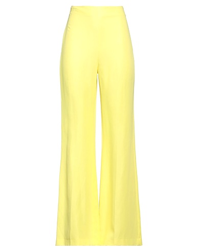 TWINSET Casual trouser Yellow 83% Viscose, 17% Linen